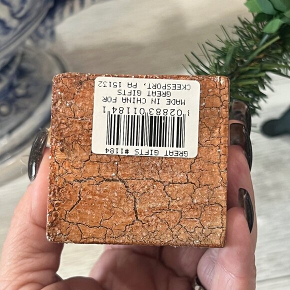 Vintage Glitter Santa Jack In The Box Reindeer Pull Toy Christmas Ornaments Lot - Picture 10 of 16